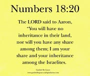 I AM ... YOUR INHERITANCE / NUMBERS 18:20