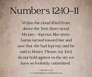 THERE STOOD MIRIAM - LEPROUS / NUMBERS 12:10