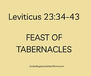 FEAST OF TABERNACLES / LEVITICUS 23:34-43