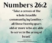 CENSUS OF THE WHOLE ISRAELITE COMMUNITY / NUMBERS 26:2