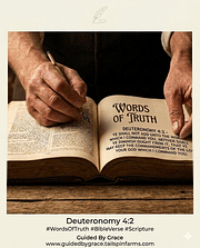 WHY WE CANNOT ADD OR SUBTRACT FROM GOD'S WORD / DEUTERONOMY 4:2