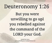 REBELLED AGAINST THE COMMAND / DEUTERONOMY 1:26