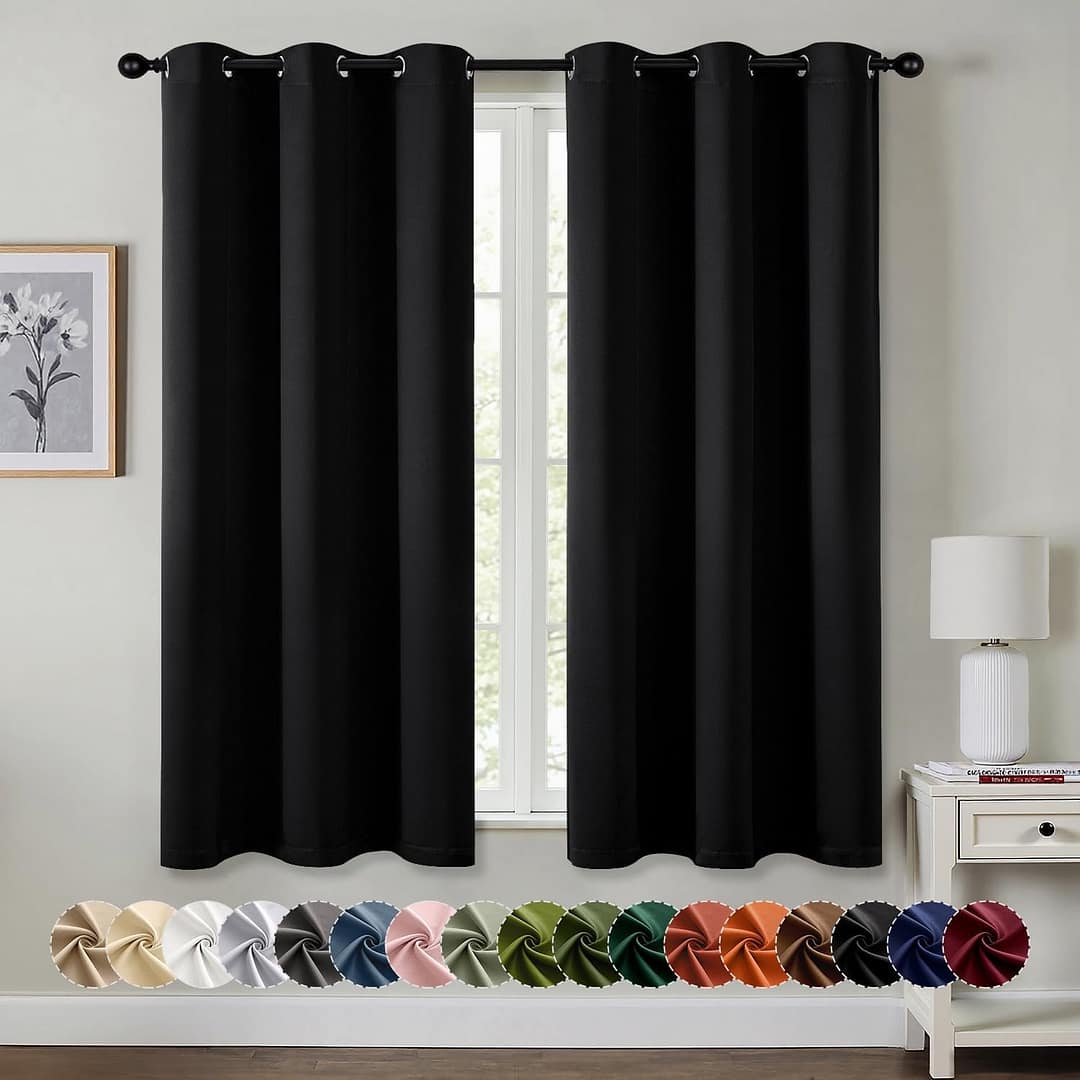 MIULEE Blackout Curtains for Bedroom Living Room 2 Panels