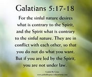 THE SPIRIT … THE SINFUL NATURE / GALATIANS 5:17