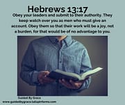 OBEY THEM / HEBREWS 13:17