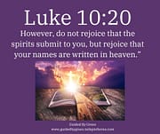 DO NOT REJOICE / LUKE 10:20