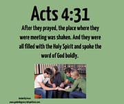 THEY WERE ALL FILLED WITH THE HOLY SPIRIT / ACTS 4:31