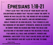 HIS … POWER / EPHESIANS 1:18-21