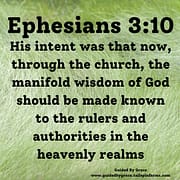 RULERS AND AUTHORITIES / EPHESIANS 3:10