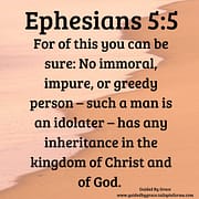 BE SURE / EPHESIANS 5:5