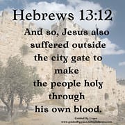 MAKE THE PEOPLE HOLY / HEBREWS 13:12