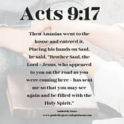 FILLED WITH THE HOLY SPIRIT / ACTS 9:17