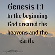 IN THE BEGINNING GOD CREATED / GENESIS 1:1