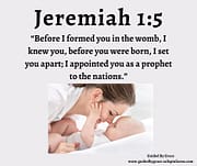 BEFORE I FORMED YOU ... I KNEW YOU / JEREMIAH 1:5