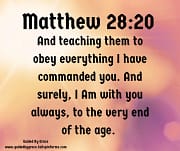 I AM WITH YOU / MATTHEW 28:20