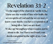 YOU ARE DEAD / REVELATION 3:1-2
