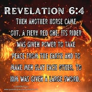 HORSE ... FIERY RED ONE / REVELATION 6:4