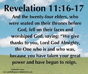 TWENTY-FOUR ELDERS / REVELATION 11:16