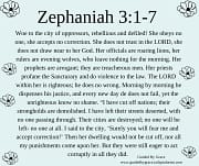WOE TO THE CITY OF OPPRESSORS / ZEPHANIAH 3:1-7
