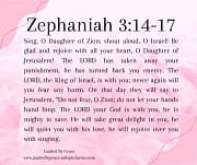 BE GLAD AND REJOICE / ZEPHANIAH 3:14-17