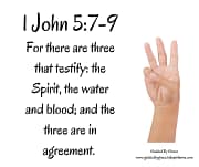 THERE ARE THREE THAT TESTIFY / 1 JOHN 5:7-9