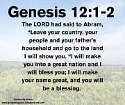 LEAVE YOUR COUNTRY / GENESIS 12:1-2