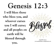 ALL PEOPLES ON EARTH WILL BE BLESSED THROUGH YOU / GENESIS 12:3