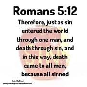 SIN ENTERED THE WORLD THROUGH ONE MAN / ROMANS 5:12