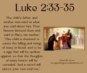 A SWORD WILL PIERCE YOUR OWN SOUL / LUKE 2:35