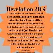 THRONES ON WHICH WERE SEATED / REVELATION 20:4