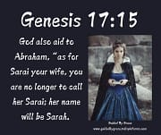 SARAH /GENESIS 17:15