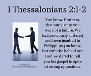 OUR VISIT TO YOU / 1 THESSALONIANS 2:1-2