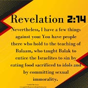 THE TEACHING OF BALAAM / REVELATION 2:14