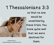 TRIALS / 1 THESSALONIANS 3:3