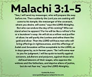 THE MESSENGER OF THE COVENANT / MALACHI 3:1-5