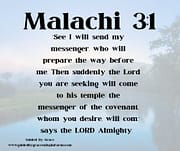 I WILL SEND MY MESSENGER / MALACHI 3:1
