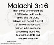 THOSE WHO FEARED THE LORD / MALACHI 3:16