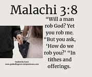 WILL A MAN ROB GOD? / MALACHI 3:8