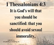 IT IS GOD'S WILL / 1 THESSALONIANS 4:3