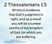 GOD'S JUDGMENT IS RIGHT / 2 THESSALONIANS 1:5