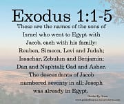 THE SONS OF ISRAEL / EXODUS 1:1-5