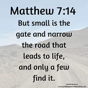 SMALL IS THE GATE ... AND ONLY A FEW FIND IT / MATTHEW 7:14