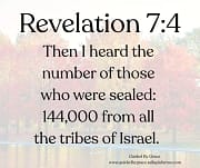144,000 FROM ALL THE TRIBES OF ISRAEL / REVELATION 7:4