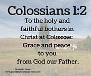 FAITHFUL BROTHERS AT COLOSSE / COLOSSIANS 1:2