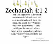 SOLID GOLD LAMPSTAND / ZECHARIAH 4:1-2