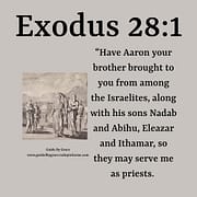 AARON ... SERVE ME AS PRIESTS / EXODUS 28:1