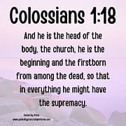 FIRSTBORN FROM AMONG THE DEAD / COLOSSIANS 1:18