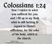 SUFFERED FOR YOU / COLOSSIANS 1:24