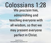 PERFECT / COLOSSIANS 1:28