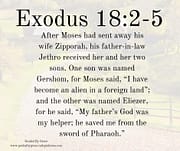 JETHRO RECEIVED HER / EXODUS 18:2